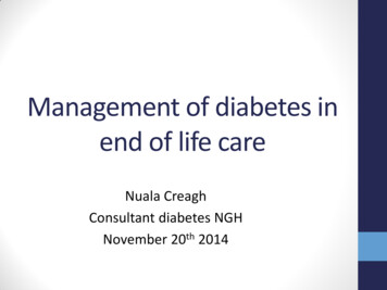 Management Of Diabetes In End Of Life Care - STH