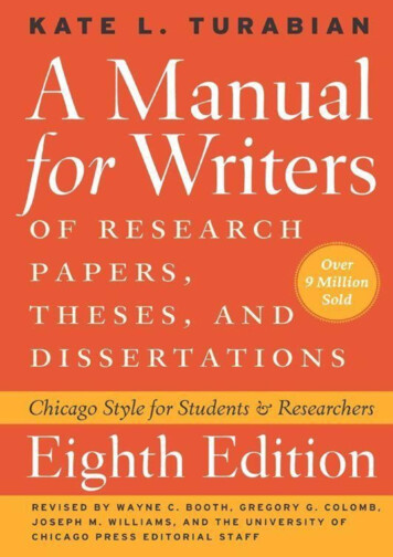 Manual For Writers Of Research - باور کتابتون