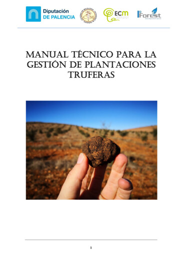 Manual Técnico Para La Gestión De Plantaciones Truferas