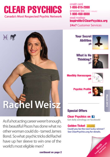 Psychic Profile P8 Rachel Weisz