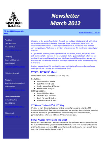 March Newsletter 2 - Gisborne & District Adult Riding Club