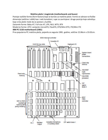 Matične Ploče I Magistrale (motherboards And Buses) P .