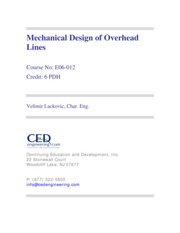 Mechanical Design Of Overhead Lines - CED Engineering