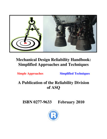 Mechanical Design Reliability Handbook: Simplified .