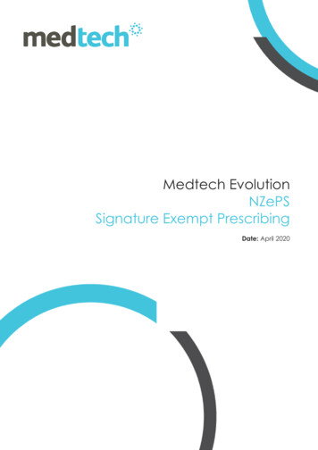 Medtech Evolution NZePS Signature Exempt Prescribing