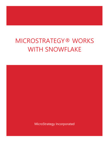 MicroStrategy Works With Snowflake