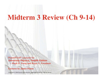 Midterm 3 Review (Ch 9-14) - Texas A&M University