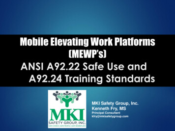 Mobile Elevating Work Platforms (MEWP’s)