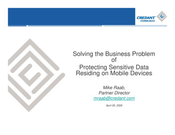 Solving The Business Problem Of Protecting Sensitive Data Residing On .