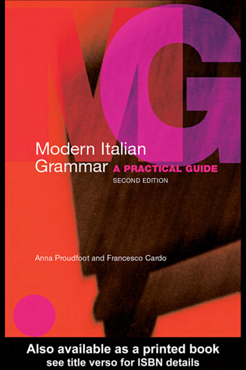 Modern Italian Grammar: A Practical Guide - Internet Archive