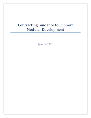 Contracting Guidance To Support Modular Development