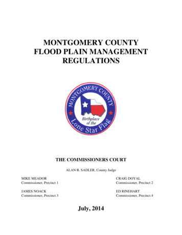 MONTGOMERY COUNTY FLOOD PLAIN MANAGEMENT REGULATIONS - Revize