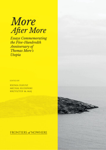 More After More. Essays Commemorating The Five 