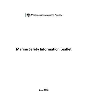 Marine Safety Information Leaflet - GOV.UK