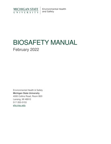 MSU Biosafety Manual