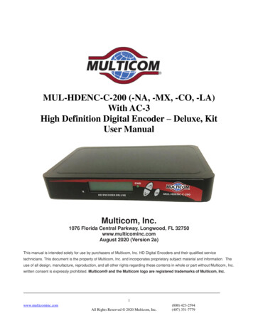 MUL-HDENC-C-200 (-NA, -MX, -CO, -LA) With AC-3 High . - Multicom