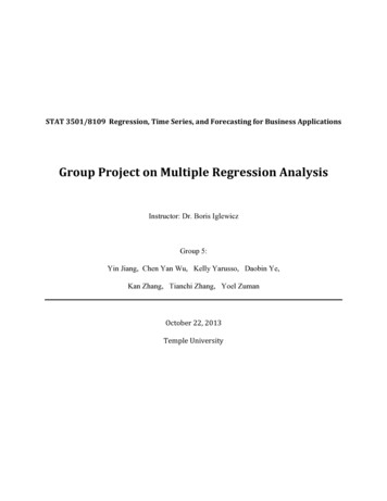 Group!Project!on!Multiple!Regression!Analysis! - Temple MIS
