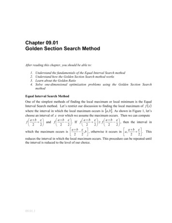 Chapter 09.01 Golden Section Search Method