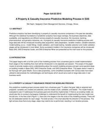 A Property & Casualty Insurance Predictive Modeling .