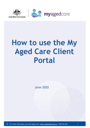 My Aged Care Client Portal User Guide