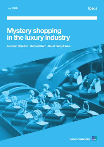 Mystery Shopping In The Luxury Industry - Ipsos