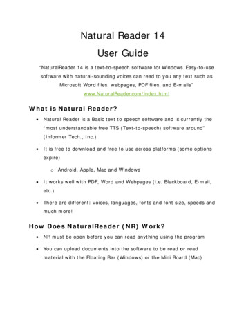 Natural Reader 14 User Guide - CSUSB
