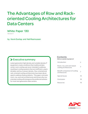 The Advantages Of Row And Rack-Oriented Cooling Architectures For Data .