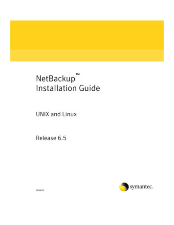 NetBackup Installation Guide - Fu-berlin.de