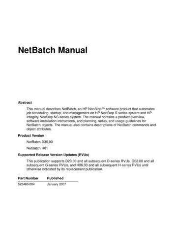 NetBatch Manual - NonStopTools