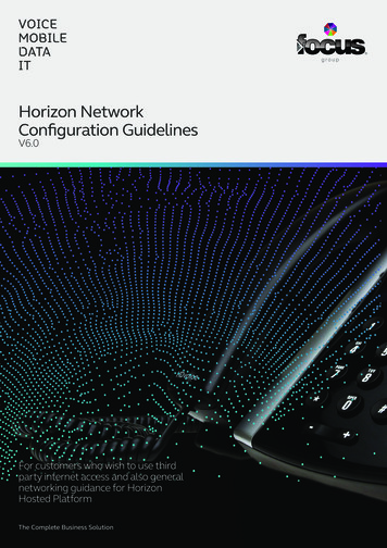 Horizon Network Configuration Guidelines - Thisisfocusgroup.co.uk