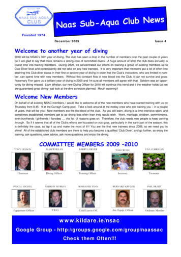 Welcome To Another Year Of Diving Welcome New Members . - County Kildare