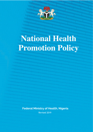National Health Promotion Policy