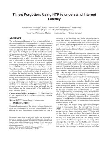 Time's Forgotten: Using NTP To Understand Internet Latency