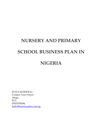 Nursery And Primary School Business Plan In Nigeria