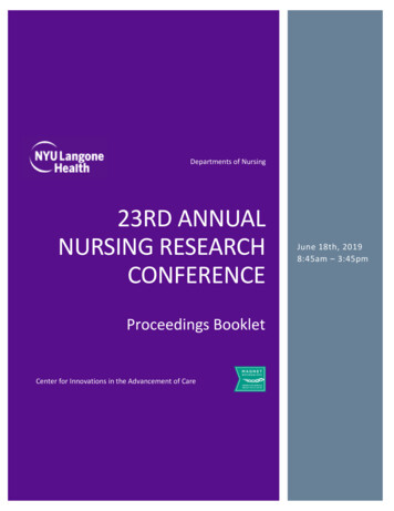 23rd Annual Nursing Research Conference