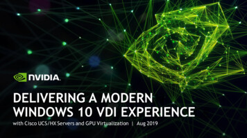 DELIVERING A MODERN WINDOWS 10 VDI EXPERIENCE