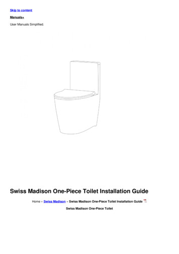 Swiss Madison One-Piece Toilet Installation Guide - Manuals 