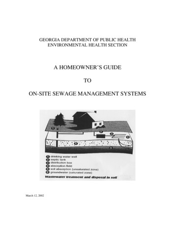 A Homeowner'S Guide To On-site Sewage Management Systems