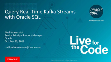 Query Real-Time Kafka Streams With Oracle SQL