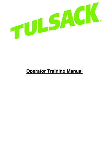Operator Training Manual - ProAmpac