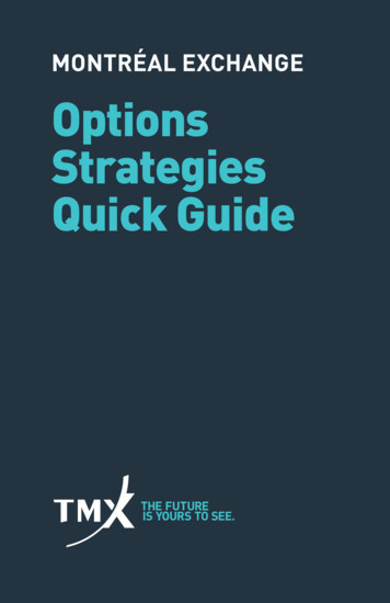 MONTRÉAL EXCHANGE Options Strategies Quick Guide
