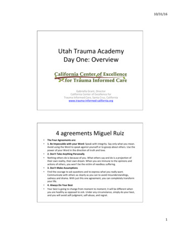 Overview Day 1 Trauma Academy - Utah