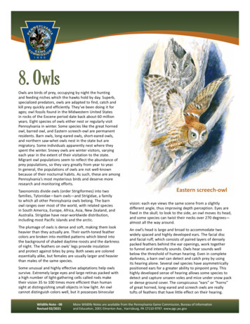 Owls Wildlife Note - Pennsylvania Game Commission
