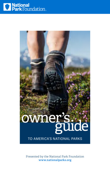 Ownerguide S - National Park Foundation