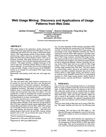 Web Usage Mining: Discovery And Applications Of Usage Patterns From Web .