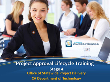 Project Approval Lifecycle Training - CDT