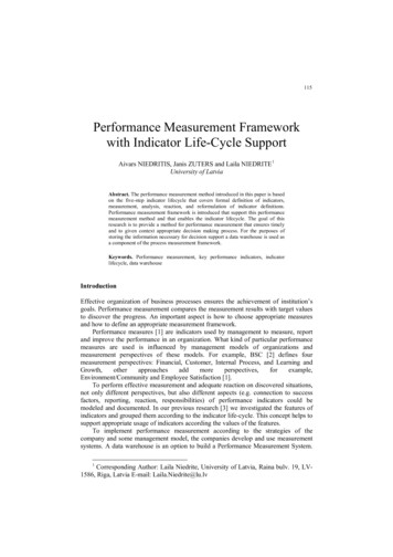 Performance Measurement Framework With Indicator Life-Cycle Support