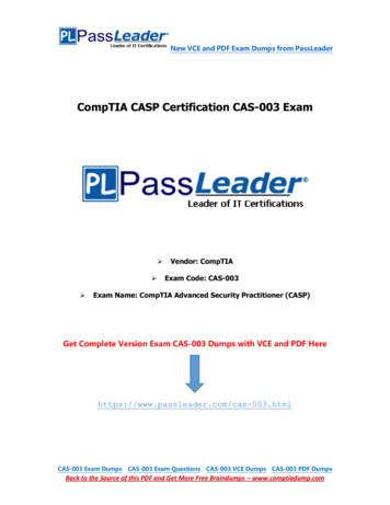 CompTIA CASP Certification CAS-003 Exam