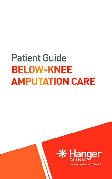 Below-Knee Amputation Care Patient Guide - Hanger, Inc.