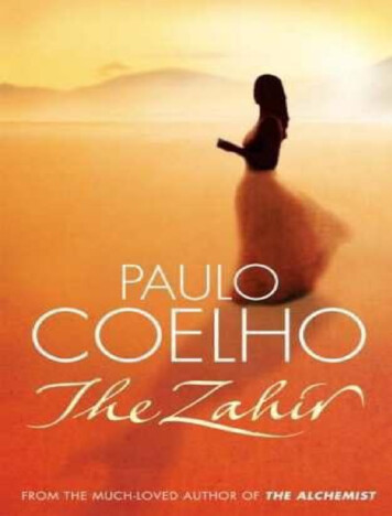 The Zahir: A Novel Of Obsession - Avalon Library
